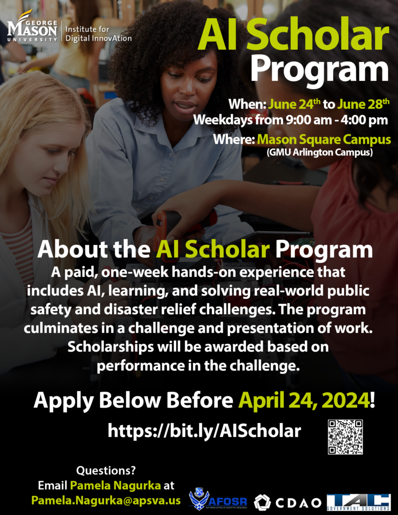 This AI Scholars program is for students interested in technology, artificial intelligence and computer science. No experience is required however, students must be currently enrolled in 91ý as a 9th grader during the 2023-24 school year. 